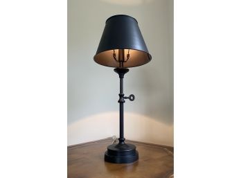 Black Metal Candlestick Style Table Top Lamp