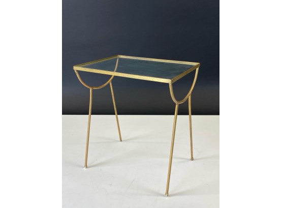 Brass And Glass Mid Century Modern Side Table