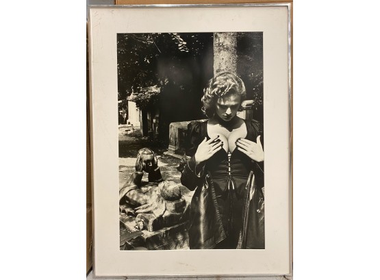 6th Helmut Newton B&W Image - Framed (missing Glass), Matted Extract From Oversized Book 'Sumo'