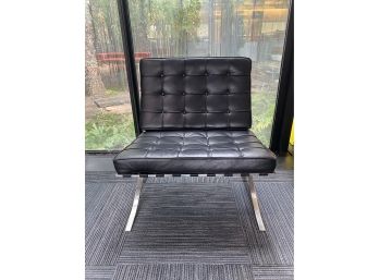 Vintage Mies Van Der Rohe Knoll Black Leather Barcelona Chair Most Likely By Knoll