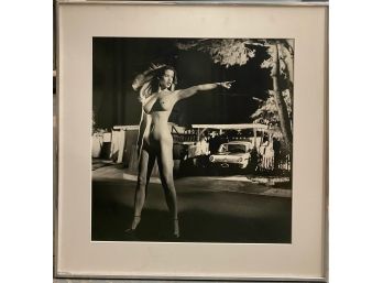 3rd Helmut Newton B&W Image - Framed, Matted Extract From Oversized Book 'Sumo'