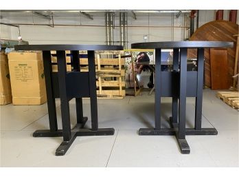 Pair Of Black High - Top Tables