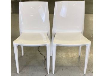 Pair Of White Heller 'the Ultra Bellini Chair'