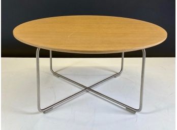 Mid Century Modern George Nelson Style Low, Round, Coffee Table