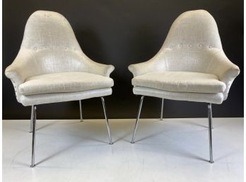 Pair Of Eero Saarinen Chairs That Have Been Reupholstered And Need To Be Reupholstered