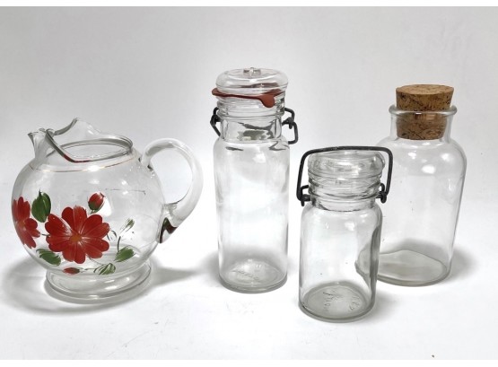 Four Vintage Glass Vessels