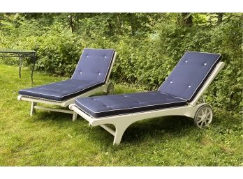Pair Of  French Triconfort Resin Lounge Chairs - Outdoor Furniture