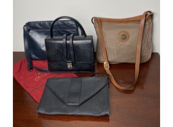 Four Vintage Purses Or Handbags - Fendi, Lancel,