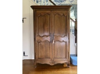 19th Century French Import Armoire In Fruit Wood And Oak