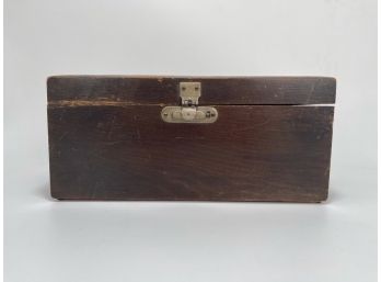 Antique Wooden Box With Latch