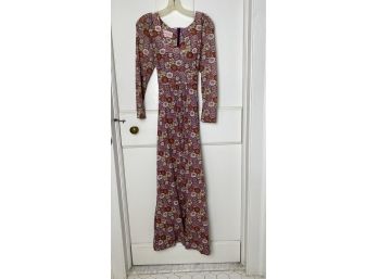 Vintage 1970's Floral Long Dress