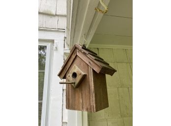 Wood Bird House With Cedar Shingles