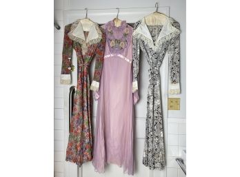 Three Vintage Long Dresses
