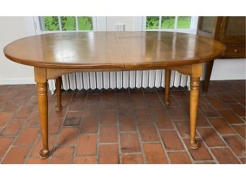 Mid Century Walter Of Wabash Oval Maple Table With Cabriole Legs