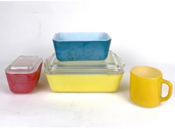 Pyrex And Fireking In Primary Colors