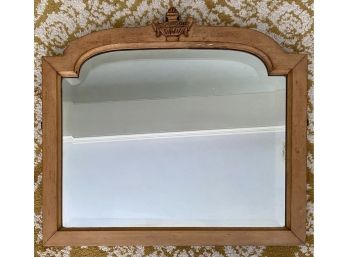 Maple Framed Beveled Edge Mirror
