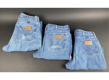 Three Pair Of Vintage Wrangler Jeans