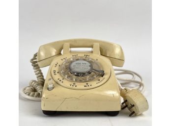 Vintage Bell Systems Rotary Phone In Beige, Tan