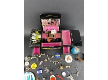 Loaded Lot Of Vintage Amazing Pieces With A Crestline Japan Music Jewelry Box