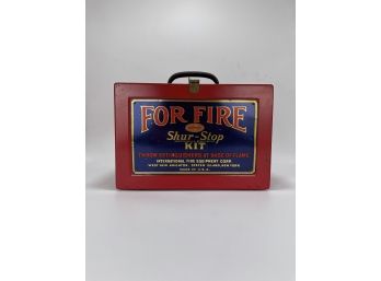 1930's Shur Line Fire Balls In Original Metal Box  - To Stop Fires Throw A Fire Ball - Fire Kit