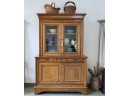 Circa Mid 1800's Antique French Breakfront Cabinet With Brass Inlay Detailing - Purchased At Fishers In SH