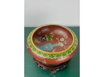 Chinese Cloisonne And Enamel Shallow Bowl
