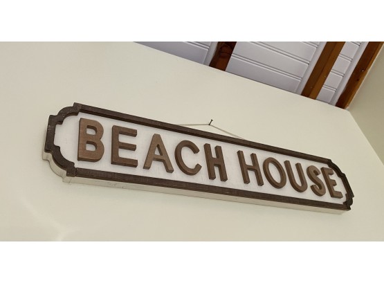 Wood BEACH HOUSE Sign