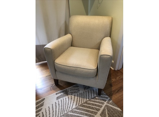 Room & Board Lounge Chair In Off - White Herringbone