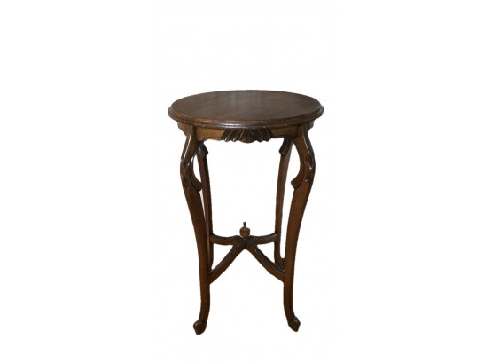 Tall Round Wooden Accent / Side / Cocktail Table