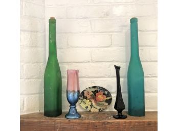 Still Life With Glass - Assortment Of Glass Objects Bottles And Vases