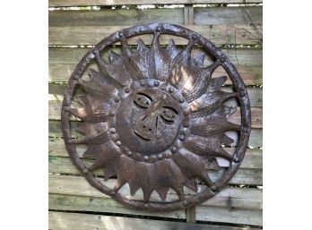 Large Metal Wall Sculpture - Sun With Many Rays