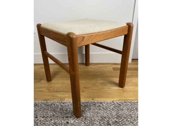 Wood And Upholstered Seat Stool