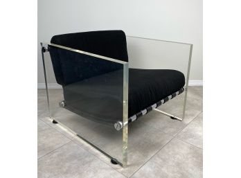 Lucite Club Chair Style Attributed To Milo Baughman ***Pick Up In Plainview, NY***