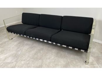 Lucite Sofa In The Style Attributed To Milo Baughman ** Pick Up For This Item Is In Plainview, NY**