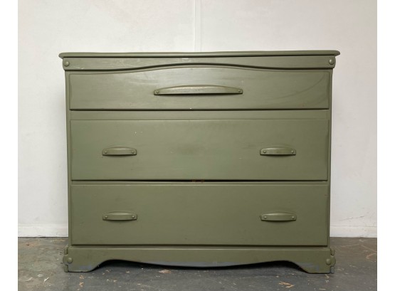 French And Heald Co. Green Three Drawer Dresser
