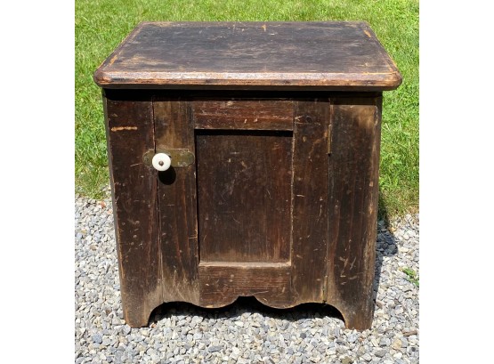 Antique Commode Cabinet Side Table