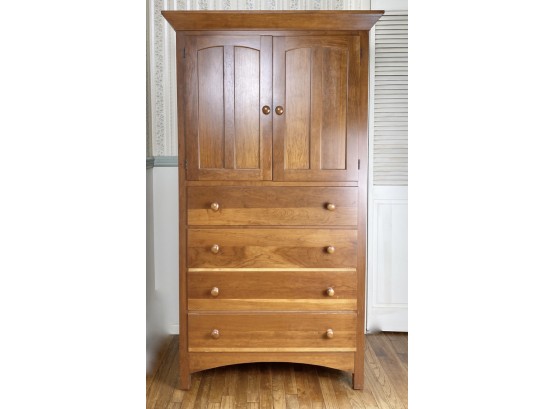 Pennsylvania House Armoire With Top Cabinet, Four Drawer Lower Half