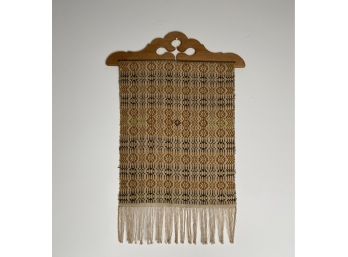 Woven With Loom Hanging Textile, Textile Wall Art