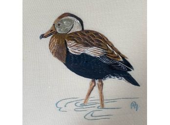 Alwena Brandner Hand Embroidery Of Water Bird