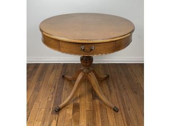 Vintage Mersman Circular Top Pedestal Base Side Table