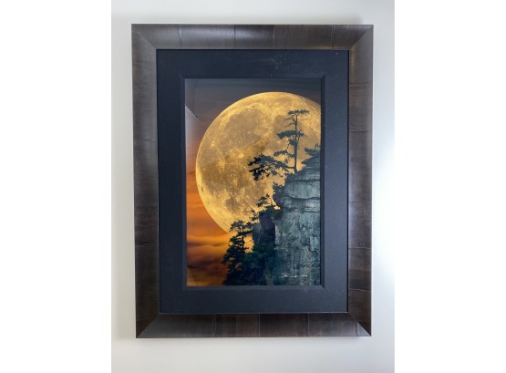 Limited Edition LARGE Photographic Print Of Moon Exceptionally Framed 'moonlit Dreams' Hunan Provence, China