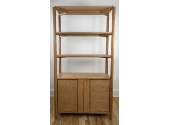 Crate & Barrel Vertex Close Bookcase Or Etagere In Oak