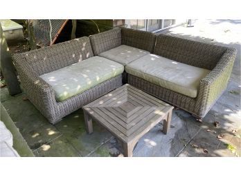 Plastic Woven Outdoor 3 Piece Sectional