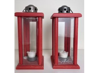 Pair Of Red Candle Lanterns
