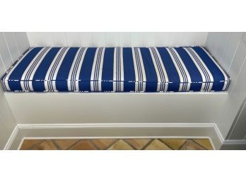 Indoor Outdoor Blue And White Strip Bench Cushion