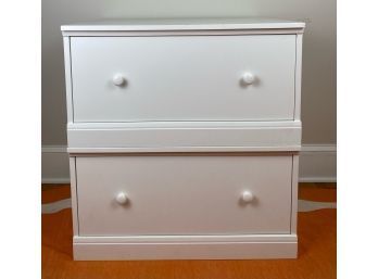 PB Pottery Barn Kids White Stackable Storage Drawers In White