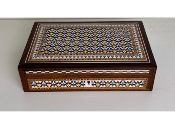 Wooden Inlay Jewelry Collectible Box