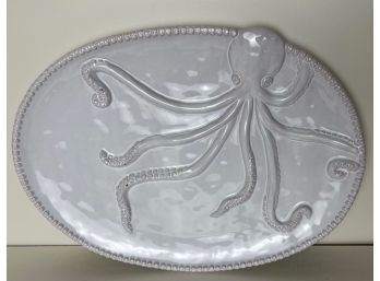 Mud Pie Octopus Section Platter. White Serving Dish