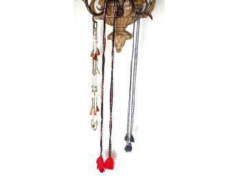 Vintage Long Lariat Necklaces Tassles