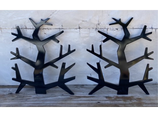 Mid Century Wall Art In Black Laquer